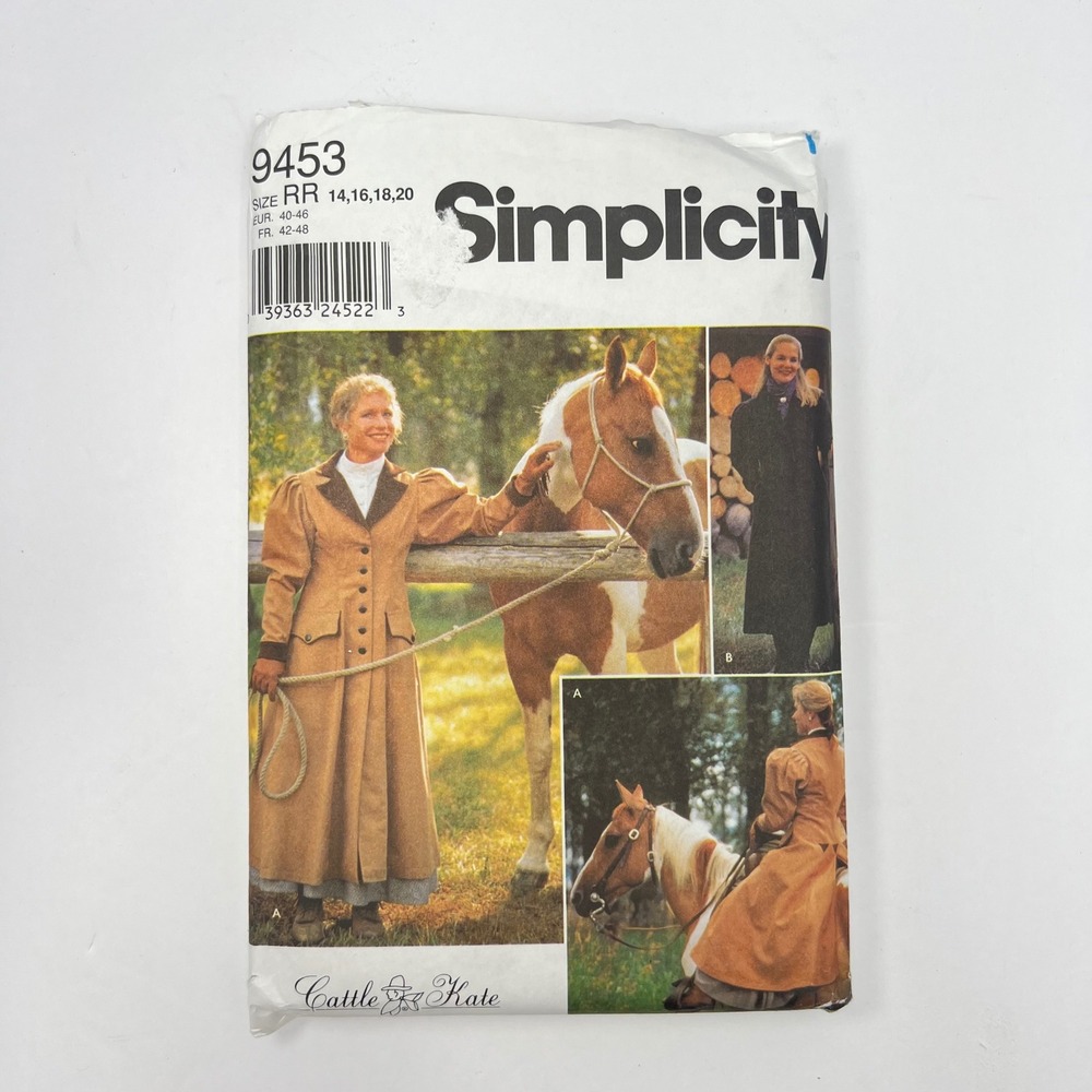 Vintage Simplicity Cattle Kate Carriage and Buggy Coat 14-20 Sewing Pattern 9453